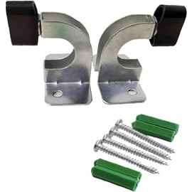 1Set Expandable Hose Reel Holder, Wall Mounted, Modern, 2 Hooks, Portable, Garden Hose, Outdoor, Gardening, Home Maintenance Accessories