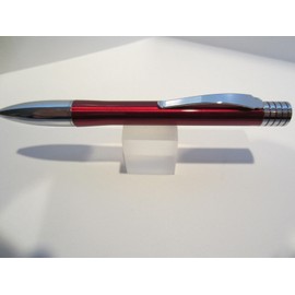TERZETTI "FOURSOME" RUBY RED Metal Large Heavy Ballpoint Pen- Velvet Pouch