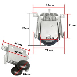 Csirnto Sliding Door Castors 4 Pieces Sliding Door Castors Furniture Sliding Door Fitting Sliding Doors Wheels Furniture Castors Sliding Doors Rolling Accessories for Wardrobe Cabinet Window