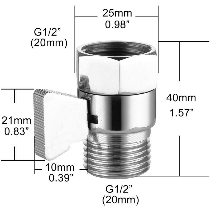 CIENCIA Brass Shower Head Shut Off Valve Water Flow Control