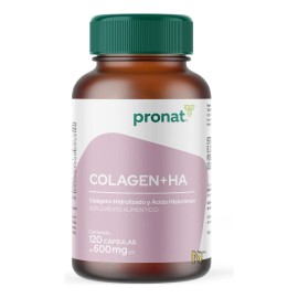 Colágeno Hidrolizado + Ácido Hialurónico - Pronat - 120 Cápsulas de 600 mg