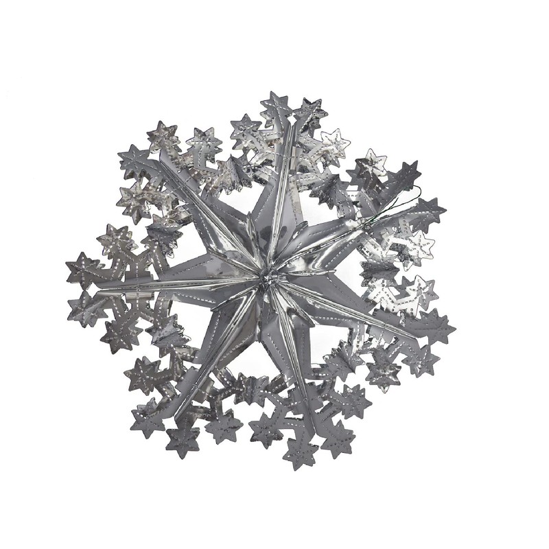 Foil Garland Snowflake Star - Christmas Hanging Decoration Wall Ceiling