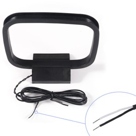 FM Antenna Dipole AM Loop Antenna with 2 Pin Bare Wire Radio Antenna Indoor with F-Type Balun 300-75 ohm Connector for Stereo Receiver for Indoor Radio Audio Home Natural Sound Theater Receiver