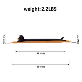 Sunolga 38 Inches Weighted Door Draft Stopper Under Door Noise Air Stopper, Black Dog Shape Sound Proof Draft Guard for Doors and Windows