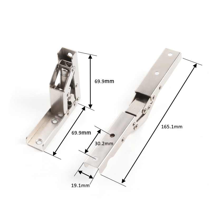 2 Pack 90 Degree Folding Hinge Bracket for Pull Down