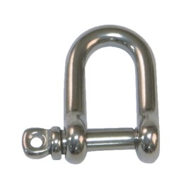 Amig - Pack of 2 Straight Shackles Model 30130 Stainless Steel U Shape and Threaded Bolts Perfect for Lifting or Pulling Heavy Items