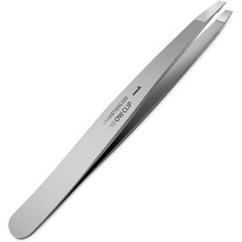 Eyebrow Hair Removal Tweezers, Slant Tweezer Handmade Professional Eyebrow Facial & Hair Remover No Gaps Stainless Steel - Color: 1 Pack (Flat)