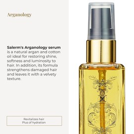 SALERM - Argan Oil Hair Serum - Biokera Arganology - 60 ml - for Very Dry and Damaged Hair - Nutrition and Shine - Revitalizes Hair - Extra Hydration