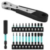 22-Piece Impact Wrench Bit Set, 1/4 Inch Magnetic Bit Set,
