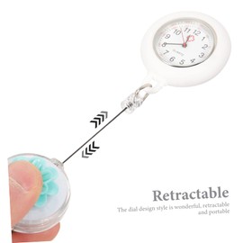 Kisangel 2pcs Nurse Pocket Watch Watches Digital Watch Nurse Watch Brooch Digital Nurses Watch Nurse Watch Retractable Clip on Watch Nursing Watch Care Name Card Glass Student
