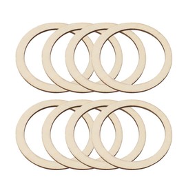 SUPVOX 50pcs Wooden Bamboo Dreamcatcher Rings Hoops Round Metal Hoops Macrame Rings for Dream Catcher DIY Craft 6cm