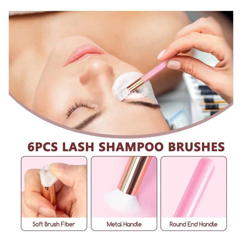 Kit Lashistas Para Aplicación Extensiones De Pestaña Rosa