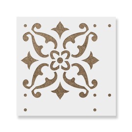 Susanna Tile Stencil - Stencils for Floors, Painted Floor, Floor Stencils Large, Tile Pattern Stencil, Tile Stencils