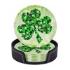 Funny Coasters for Drinks with Holder St Patrick's Day Shamrocks