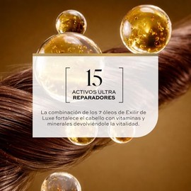 L’BEL – Ligne Experte Elixir De Luxe 90 ml | Óleo Capilar Multibeneficios, Reparación Intensa, Control de Frizz, Brillo y Suavidad | Tratamiento Profe