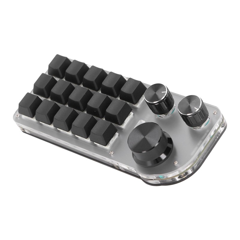 15 Keys 3 Knobs Programmable Keypad Wired USB Wireless Bluetooth