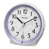 rizumu時計工業 (rhythm) 置ki時計 Purple 11.4x11.2x6.2 cm Alarm Clock Analog Display Continuous
