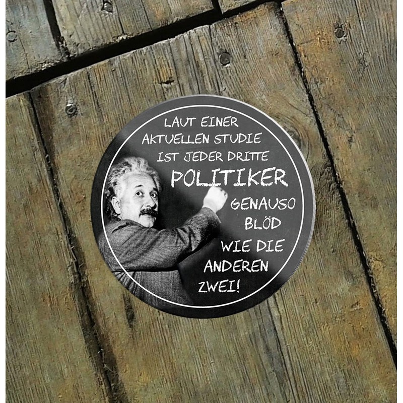 schilderkreis24 Funny Albert Einstein Quote "Laut Einer Studie Politker" Magnet