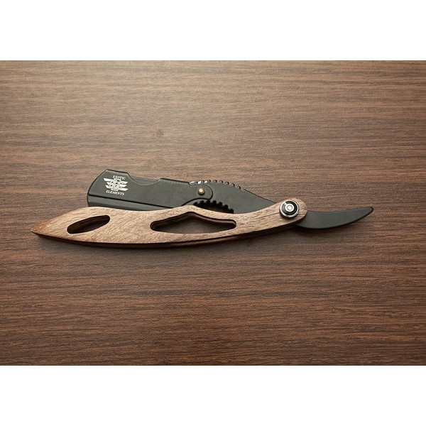 Professional and Personal Use Black and Brown Wooden Barber and