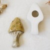 Kim Wallace Ceramic Wall Hanging - Mushroom Medium, Vintage Red