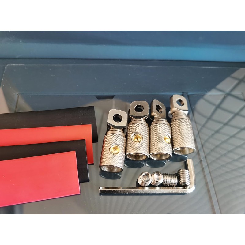0 Gauge Wire Terminal Connector 5/16 Ring Wiring Connectors for