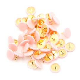 Push Pins SUPERTOOL Drawing Pins Push Pins Map Tacks Drawing Pins, with Plastic Heads and Steel Points for Cork Board Decorative Notice Board Office Map 100 Pieces (Pink, 10x10mm)