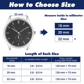 BOHUIZ Silicone Watch Bands, Slim Watch Straps with Quick Release 22mm Deep Blue Watchband Waterproof Sport Watchbands for Men and Women(Deep Blue,22mm)