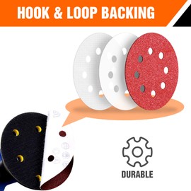 Awutzut 125mm Sanding Discs 600 Grit for 5 inch Discs Pads Hook and Loop Orbital Sander (100PCS)
