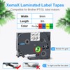 6 x XemaX Compatible Label Tape Replacement for Brother P-touch