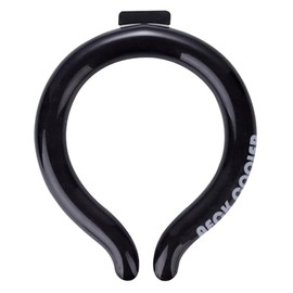 Neck Cooling Tube with Insulation Bag, Reusable Ice Ring for Instant Cooling, Freezes Below 64℉- Ideal for Hot Weather, Outdoor Sports, and Workers. Wearable Neck Cooler in Summer.(Black, L)
