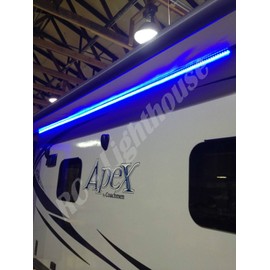 RV Awning 16.4ft RGBWW Color Changing LED Strip Light with 5050 LEDs Waterproof LED Flexible Lighting, Controller with 40 Key Remote Controller.