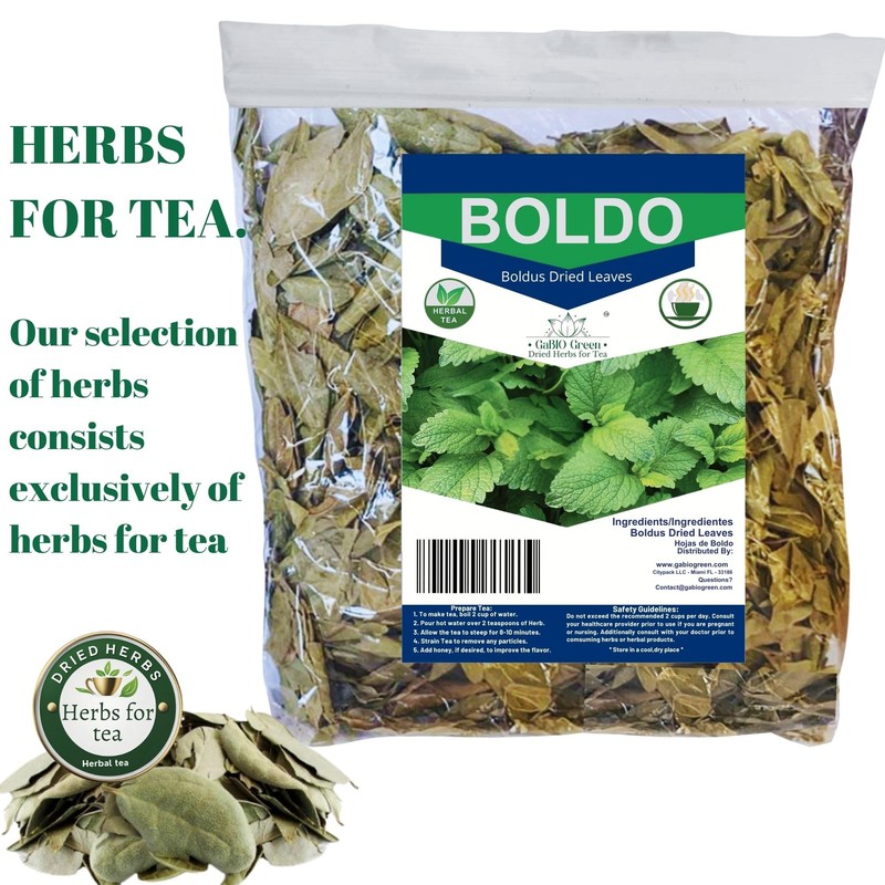 Boldo Dried Leaves, whole Boldo Leaf, 100% Natural Detox, 1/2