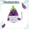 XIHIRCD Positive Aubergine, 8 cm Knitted Vegetables with Positive Card,