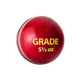 DSC Grade Leather Cricket Ball (Red, Club)| Water Proofed Leather Ball | Suitable for Practice Game | Tournament Game | Cork