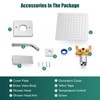 Heyalan 8 Inch Shower Head and Handle Set Square Shower