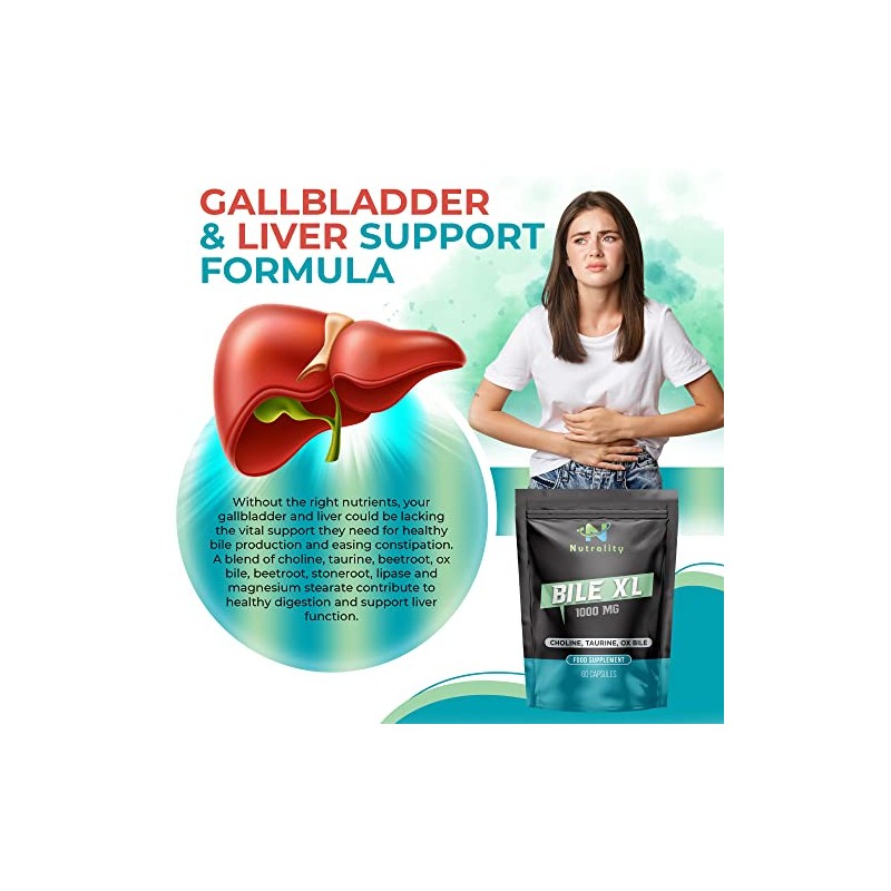 Nutrality Bile XL - 60 Capsules - Bile Supplement for