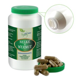 VITA IDEAL Vegan® Gewürz NELKE + WERMUTKRAUT 4x 360 KAPSELN- Syzygium aromaticum - Artemisia absinthium - Tagesportion 800mg Gewürznelken + WERMUT KRAUT - pflanzlich, natürlich & ohne Zusatzstoffe.