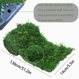 ACRYCS Moss Roll Moss Table Runner Dried Moss Mat for Crafts 6" x 51" Green Moss Roll for Fairy Gardens Wedding Woodland Decor Preserved Moss Mat for Table Decoration Moss Carpet for Wall 15x130 cm
