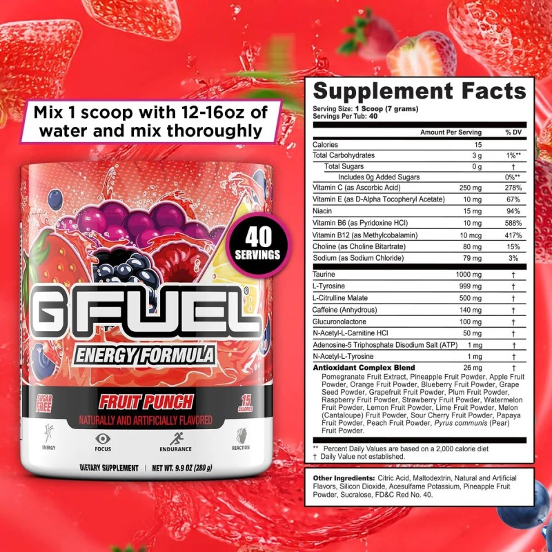 G Fuel Formula Para Aumentar Energia Resistencia 40 Serv