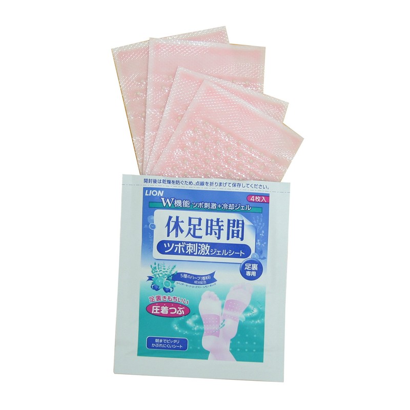 LION Acupressure stimulus Foot Patch Relieve Tired Resting Time Neat