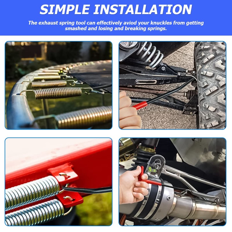 JNNJ Pack of 2 Brake Spring Hooks Exhaust, Exhaust Spring