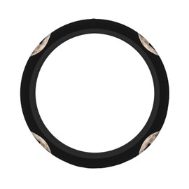 YXYKEI Funny Bigfoot Sasquatch Full Moon Universal 15 inch Car Steering Wheel Cover - Polyester, Anti-Slip, Sweat-Absorbing, Skin-Friendly, UV & Scratch Protection, Easy Installation, Stylish Design