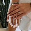 Handmade French Tip Press on Nails Almond Fake Nails with