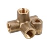 AB Tools Brass Brake Pipe Fitting 4 Way Adaptor M10
