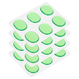 MECCANIXITY 24 Pcs Drum Dampeners Gel Pads Silicone Mute Pads Drum Silencers Drum Dampeners Moon Gels Green 30x25x3mm for Drums Cymbals Tone Control