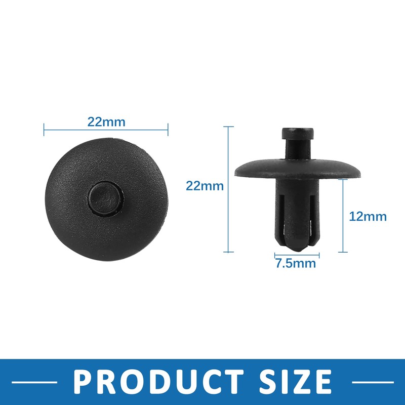 A ABSOPRO Plastic Rivet Fender Push-Type Fastener Clips 4D0807300 (Set