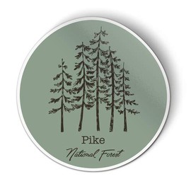 Squiddy Pike National Forest - Vinyl Sticker Decal for Phone, Laptop, Water Bottle (2.5" Wide)