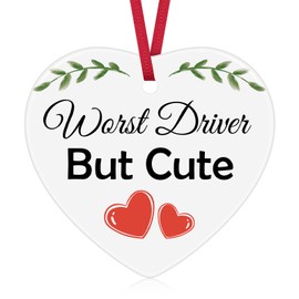 New Driver Gift Christmas Ornament Sweet 16 Gifts for Girls Daughter Drive Safe Gift Ceramic Ornament New Driver Gift for Husband Boyfriend 16th Birthday Gift for Girls Graduation Christmas Decoration