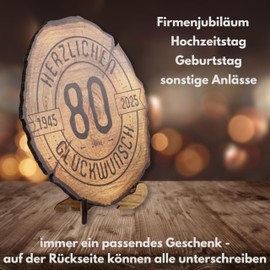 DARO Design Engraved Round Wooden Plaque, Gift for Anniversaries, Birthdays, Congratulations