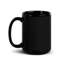 Black Glossy Mug - Color: Black, Specification: 15 oz
